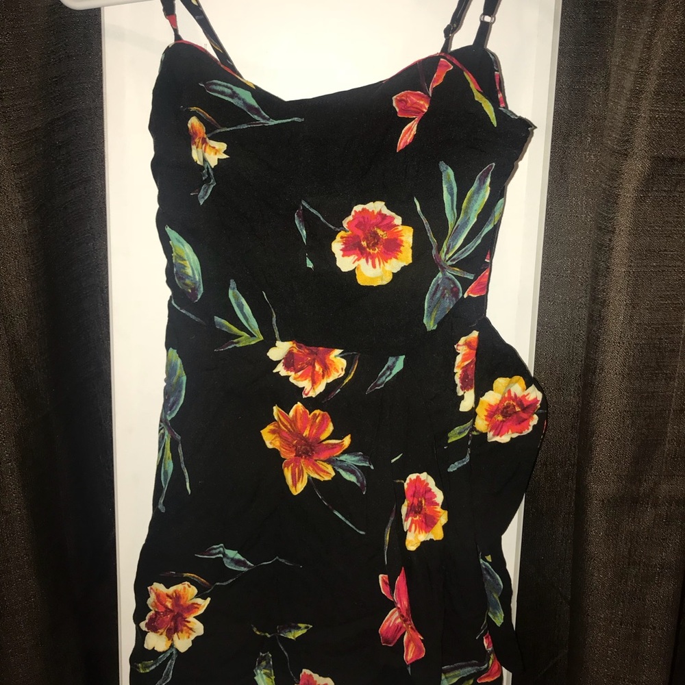black floral romper